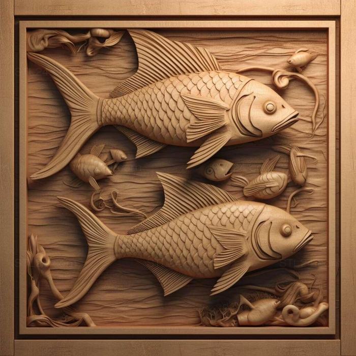 Nature and animals (st Tetras fish 2, NATURE_6298) 3D models for cnc